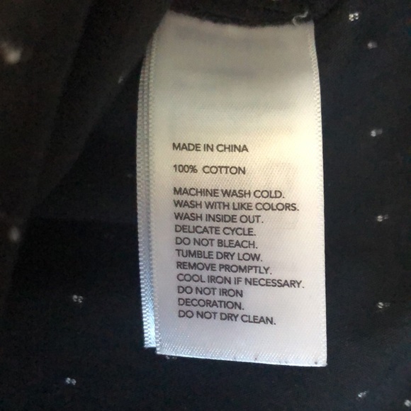 Kate Spade Saturday Black and White Swiss Dot Button Down Shirt, Size L - Picture 5 of 9